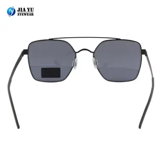 Wholesale Vintage Special Design Uv400 Protection Double Bridge Metal Sunglasses